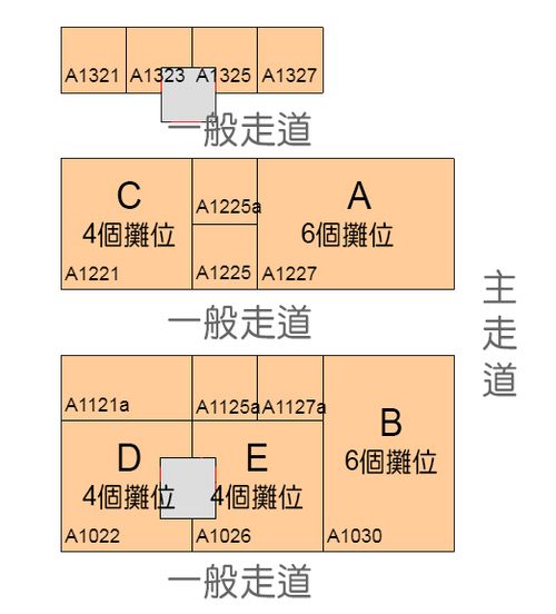 南港館_固定攤位位置說明圖例1